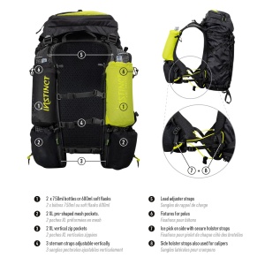 Instinct - vesta alergare tip rucsac - ALPI 40 + 2x HydraPack 600ml - 40L - Img 15