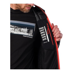 Jacheta Softshell Barbati Northfinder Lightweight Hiking Ambrose Blackblack - Img 9