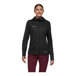 Jacheta Softshell Femei Mammut Ultimate VIII So Hooded Black - Img 2