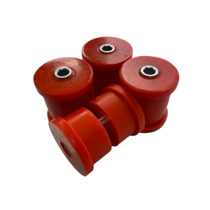 Kit bucse Suzuki Jimny (1998-2018) Excentrice Poliuretan Portocalii 75 ShA cu bucse caster metalice Elast-Pol - Img 3