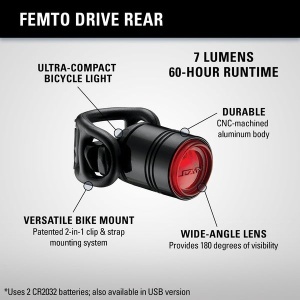 Lezyne - Femto - Lumina spate - 7 lumeni - argintiu - Img 6