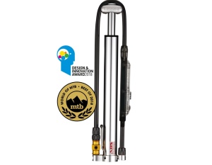 Lezyne - mini pompa - CNC Micro Floor Drive Digital HVG - afisaj digital- 90 psi | 6.2 bar - argintiu
