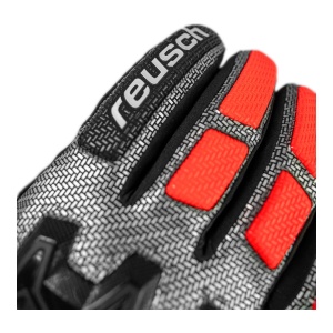 Manusi Schi Barbati Reusch Worldcup Warrior R-Tex XT Black-Silver-Fluo Red - Img 3