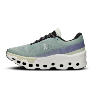On Cloudmonster 2 - pantofi alergare pentru femei - gri mineral albastru verde deschis aloe - Img 4