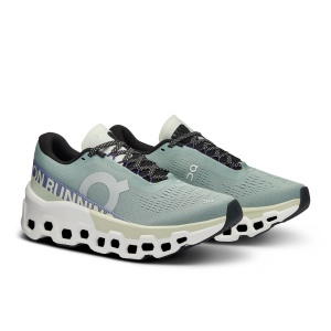 On Cloudmonster 2 - pantofi alergare pentru femei - gri mineral albastru verde deschis aloe - Img 6