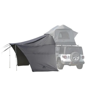 Pachet premium Wild Land Air Cruiser – Cort auto gonflabil, anexă, cort hexagonal și ghirlandă LED