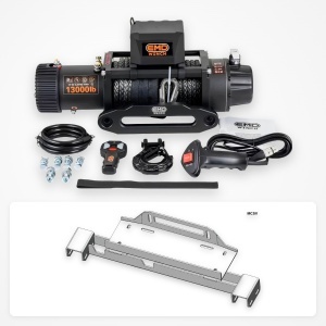 Pachet troliu Mitsubishi L200 (2006-2015): troliu electric EMD Winch 13000 lbs cablu sintetic și suport troliu dedicat
