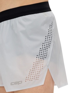 Pantaloni scurți alergare CEP Pro Run Ultralight Loose Fit - gri deschis | ultraușori, ventilație laser - Img 10