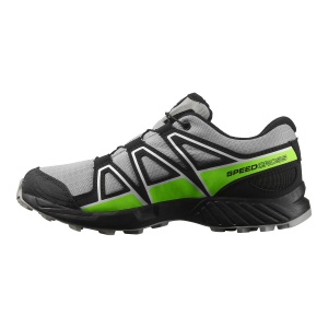 Pantofi Alergare Montana Baieti Salomon Speedcross Waterproof Alloy/Black/Green Gecko - Img 2