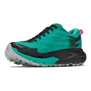 Pantofi Alergare Montana Femei Hoka Mafate 5 Black / Electric Aqua - Img 3