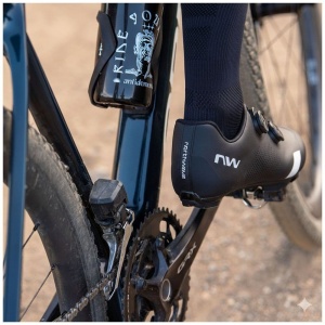 Pantofi ciclism MTB XC Northwave Striker Wide - negru/gri | calapod larg - Img 7