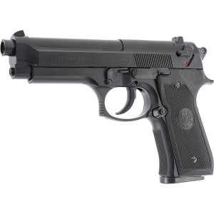 Pistol airsoft cu actionare manuala Beretta M9 World Defender, bile plastic, BB 6 mm, 0.5 jouli, negru