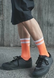 POC - sosete ciclism - Lure MTB - Zink Orange I Hydrogen White - Img 4