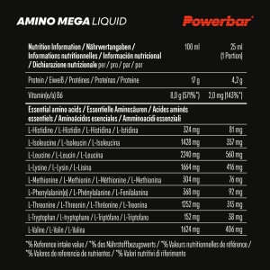 Powerbar - fiola aminoacizi black line Amino Mega Liquid new formula - 25ml - Img 2