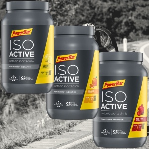 Powerbar - pudra izotonica Isoactive, aroma fructe rosii - bidon 1320g - Img 5