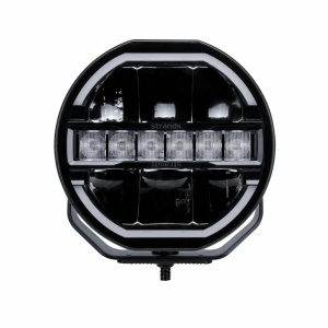 Proiector LED Siberia Skylord 9" + capac proiector, 144W, 7025 lm, rază 768 m, 5700K, combo, LED alb, lumină de poziție, aluminiu negru, suport inox, DT4, 10-38V, rezistent la apă și praf (IP68/IP69K), Strands - Img 2