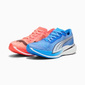 Puma - pantofi alergare pentru barbati Deviate Nitro Elite 2 - roz portocaliu orhidee albastru ultra alb - Img 6