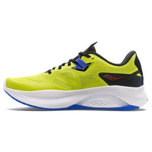 Saucony Guide 15 - pantofi alergare pentru barbati - galben acid-albastru raz - Img 4