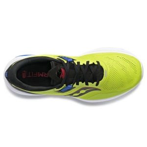 Saucony Guide 15 - pantofi alergare pentru barbati - galben acid-albastru raz - Img 6