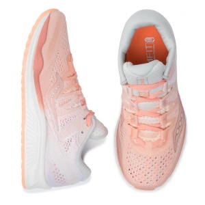 Saucony - pantofi alergare pentru femei Freedom Iso 2 - alb portocaliu deschis piersica - Img 10