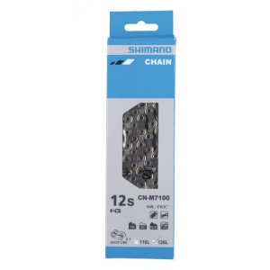 Shimano - lant Bicicleta 12 viteze SLX CN-M7100, Quick Link, 126 zale - argintiu - Img 2