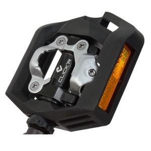 Shimano - pedale bicicleta MTB PD-T421, cu catadioptrii si placute SM-SH56 - negru - Img 5