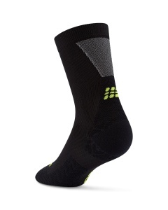Șosete Compresie Alergare CEP Run Ultralight 4.0 Mid Cut - negru/gri | Damă - Img 2