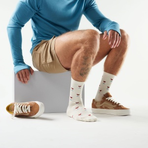 Șosete Merino casual Smartwool Everyday Stout Street - natural bej | Crew | relaxed fit - Img 2