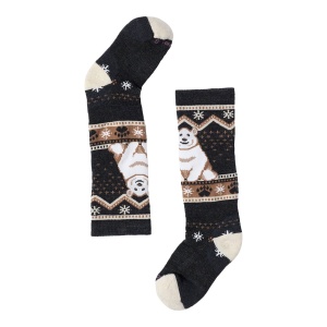 Sosete Schi Copii Smartwool Wintersport Polar Bear Pattern Over The Calf Charcoal