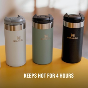 Stanley - termos mic calatorie The Aerolight Transit Mug - roz deschis cuart metalic - 350 ml - Img 29