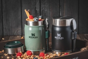 Stanley - termos pentru mancare, furculita inclusa Classic Legendary Food Jar + Spork - negru mat piatra - 400 ml - Img 7