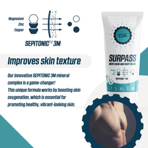 Surpass - gel de bus barbati Men`s hair and body wash Sepitonic 3M - 250ml - Img 6