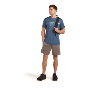 Tricou Barbati Icebreaker Merino 150 Tech Lite Elevation Line Navy - Img 4