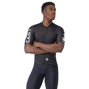 Tricou ciclism Castelli Entrata Apex bărbați - negru cu alb