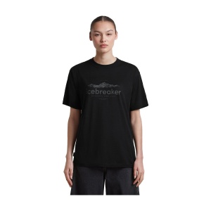 Tricou Femei Icebreaker Merino 150 Tech Lite Relaxed Tee Heritage Black