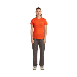 Tricou Femei Icebreaker Merino Blend 125 Cool-Lite™ Sphere Across The Peaks Rosu - Img 3