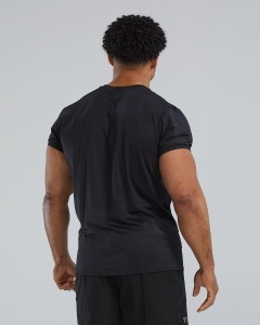 Tricou tehnic TYR Airtec Big Logo Tee - negru | respirabil - Img 2