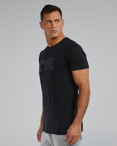Tricou tehnic TYR Ultrasoft Lightweight - negru | confortabil și durabil - Img 3