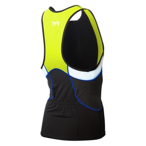 TYR - bluza triatlon fara maneci - Men's Competitor Tank - negru galben albastru - Img 2