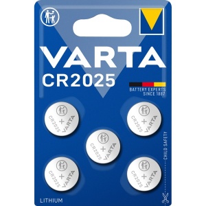 Varta - baterie coin - CR2025 Lithium - 5 buc