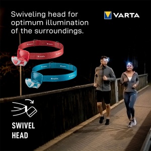 Varta - lanterna frontala Outdoor Sports H20 PRO, l umina alba-rosie - 3x baterii AAA incluse - 200 lumeni - Img 6