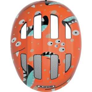 Abus - casca ciclism copii Smiley 3.0 - portocaliu model monstruleti - Img 2