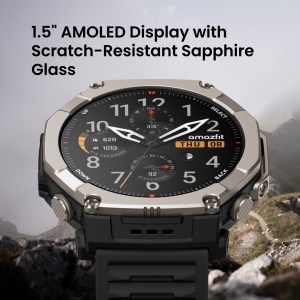 Amazfit T-Rex Ultra 2 – Ceas Smart Outdoor Robust, GPS, Monitorizare Sănătate 24/7, Durată de Baterie Extinsă, Rezistență la Suprasolicitare, Ecran AMOLED, compatibil Apple si Android - Img 4