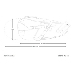 Apidura - geanta bicicleta cu prindere sub sa, Backcountry Saddle Pack 10 litri - gri negru galben - Img 8