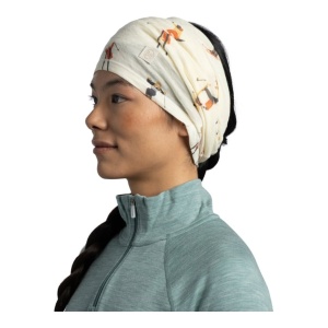 Bandana Buff Merino Lightweight Prints Tinsu Ecru - Img 4