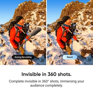 Bat de selfie Insta360 Action Invisible Selfie Stick - fibră de carbon - Img 7