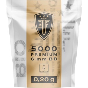 Bile airsoft Elite Force Premium Bio, BB 6 mm, 0.20 g, plastic, albe, 5000 bile