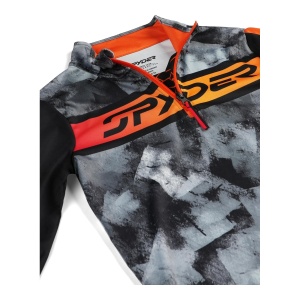 Bluza Baieti Spyder Jacobs 1/2 Zip Black Block Camo - Img 3