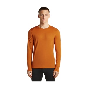 Bluza Barbati Icebreaker Merino 200 Oasis Crewe Thermal Orange