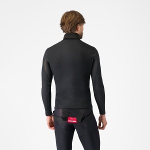 Bluză corp Castelli Flanders Neck Warm - negru | guler înalt termic - Img 2
